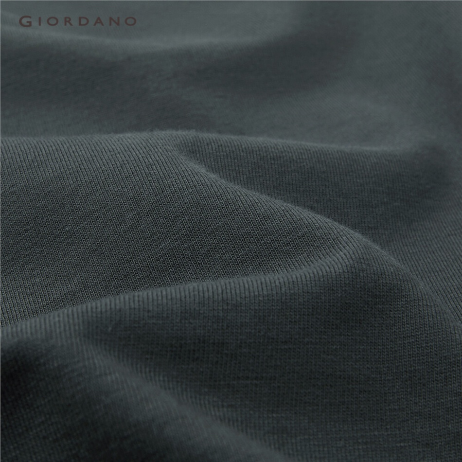 Giordano áo thun nữ cotton 100% cổ tròn tay ngắn thêu hình con mèo dệt kim 13323405