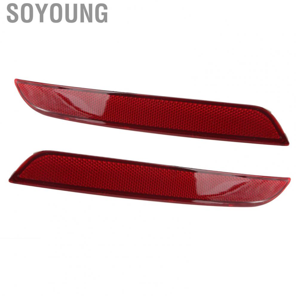 Soyoung Bumper Warning Reflector  High Visibility Waterproof Professional Rear Easy To Install ABS Plastic for F10 5 SERIES 2010‑2016