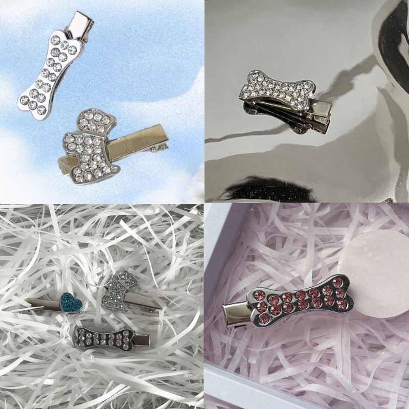 Kẹp Tóc Hình Khúc Xương Cún Cưng y2k