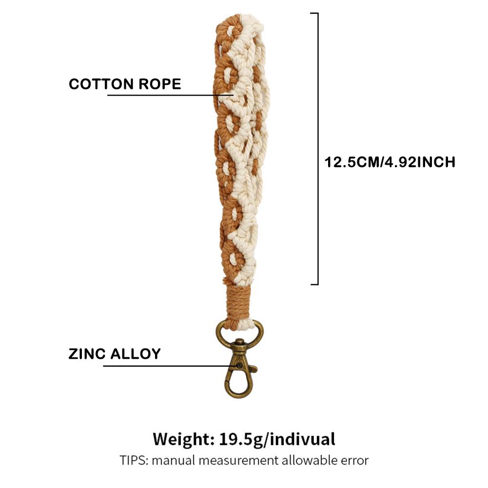 Móc Khóa Có Dây Tua Rua Thủ Công Macrame Cho Nữ J4O7