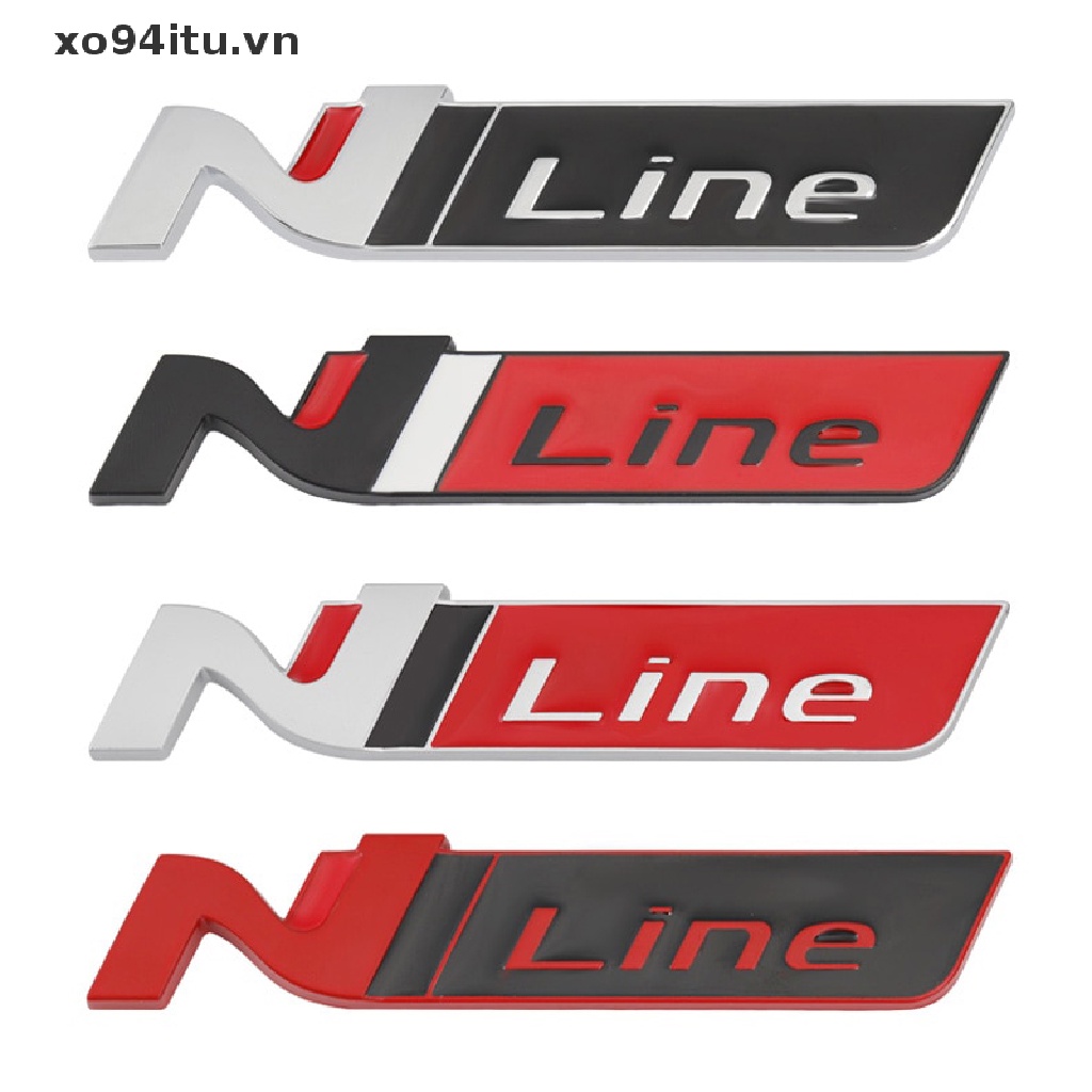 Huy Hiệu Kim Loại 3D Trang Trí Thân Xe Hơi Hyundai N LINE i30 i20