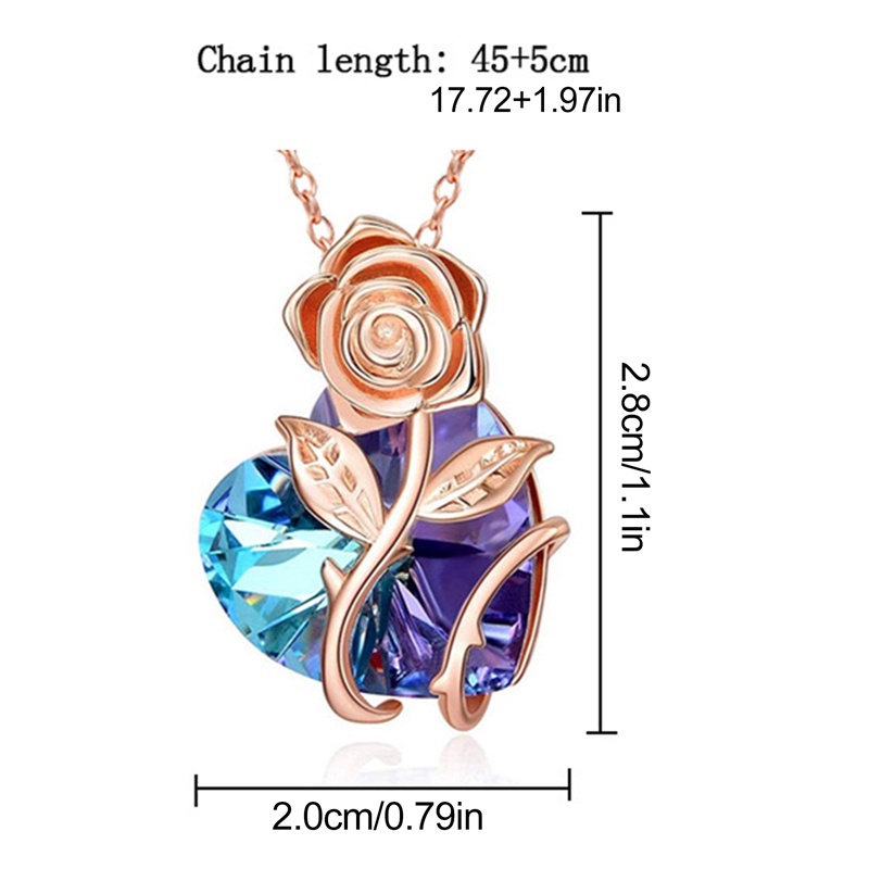 Vòng cổ Mặt Bướm Trái Tim Màu Sắc Sang Trọng Cho Nữ