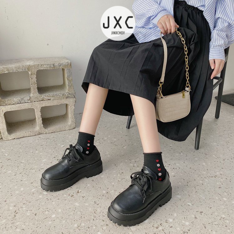 JINxCHOY Giày Nữ Cột Dây Đế Dày Thoải Mái Thời Trang