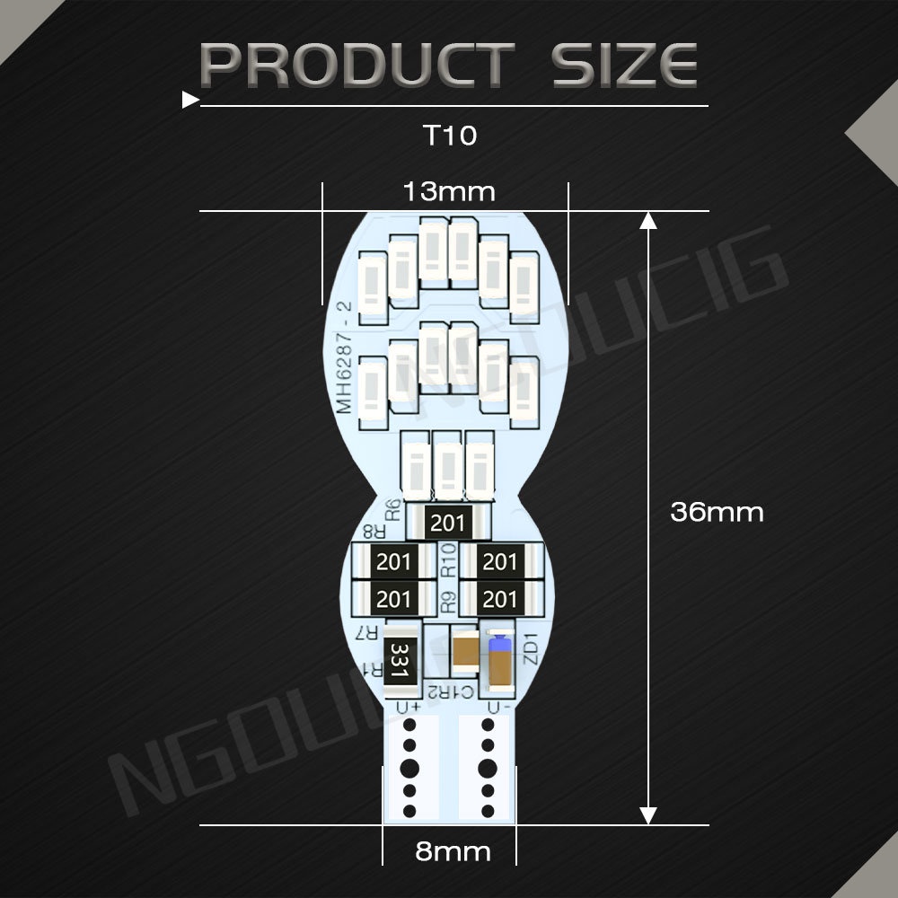 Bóng Đèn LED T10 W5W WY5W 3014 501 194 Chuyên Dụng Dành Cho Xe Mô Tô
