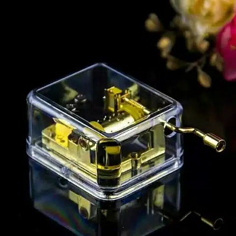 Hộp Nhạc Cầm Tay Sky City Hộp Nhạc Mini Trong Suốt Thiết Kế Sáng Tạo Dùng Làm Quà Tặng Sinh Nhật