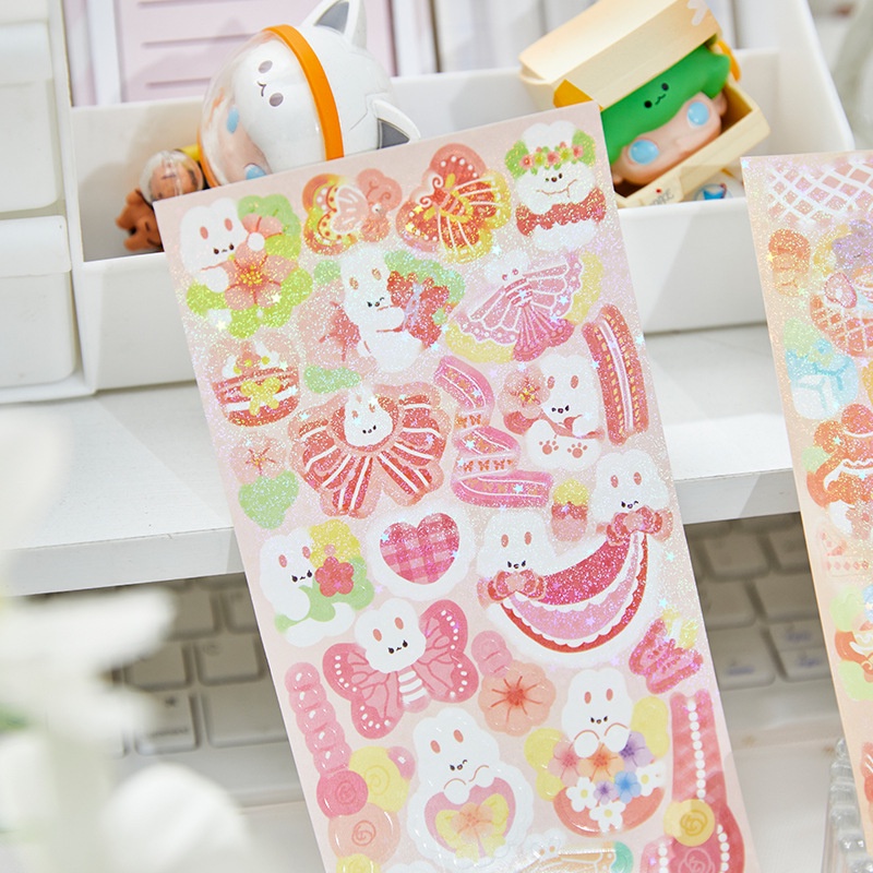 Miếng Dán Trang Trí Sổ Tay Họa Tiết Hoạt Hình Dễ Thương Cho Bé Gái