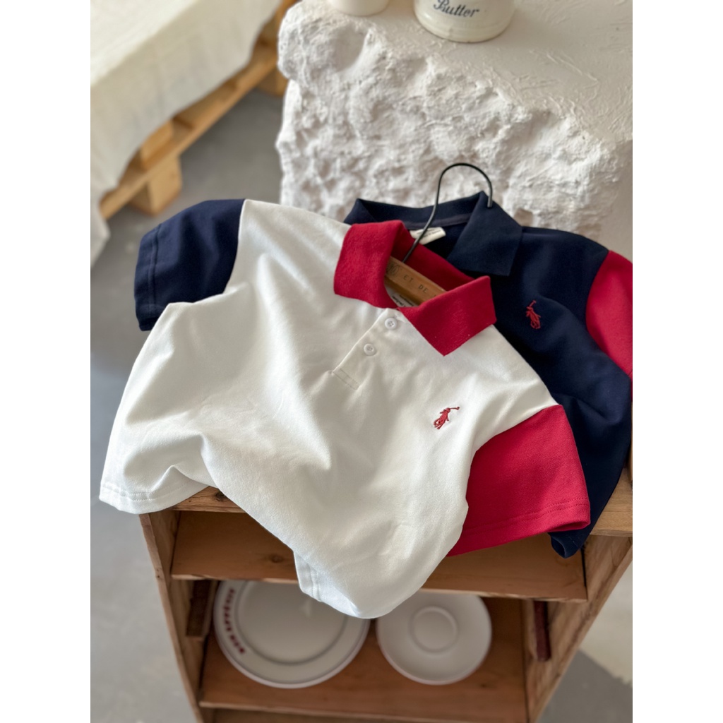 Áo polo Tay Ngắn In Họa Tiết Hoạt Hình Thời Trang Mùa Hè Cho Bé Trai