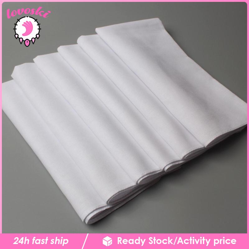 [Lovoski] X Bông Hankies Trắng Thuần Khiết Cổ Điển Sử Dụng Hàng Ngày