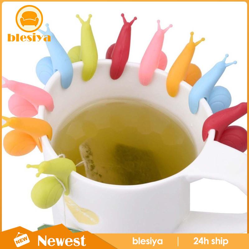 [Bresiya] Set 6 Ly Uống Nước Bằng Silicon Hình Ốc Sên Nhiều Màu Sturdy