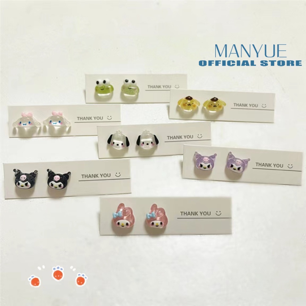 Khuyên tai MANYUE thiết kế kiểu Kulomi Nhật Bản dễ thương chất lượng cao làm quà tặng cho nữ