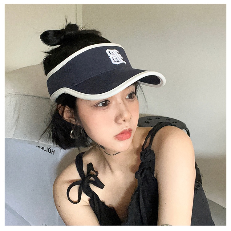 Mũ Lưỡi Trai Thể Thao Hở Chóp Thêu Chữ Thời Trang Cho Nữ