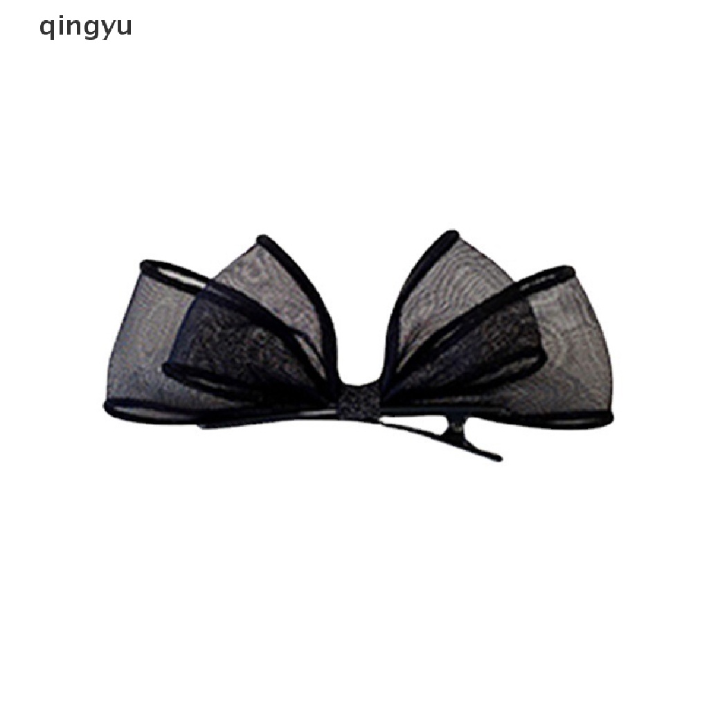 Kẹp Tóc Nơ Lưới Hai Lớp Màu Đen Thời Trang Dành Cho Bạn Nữ 2023