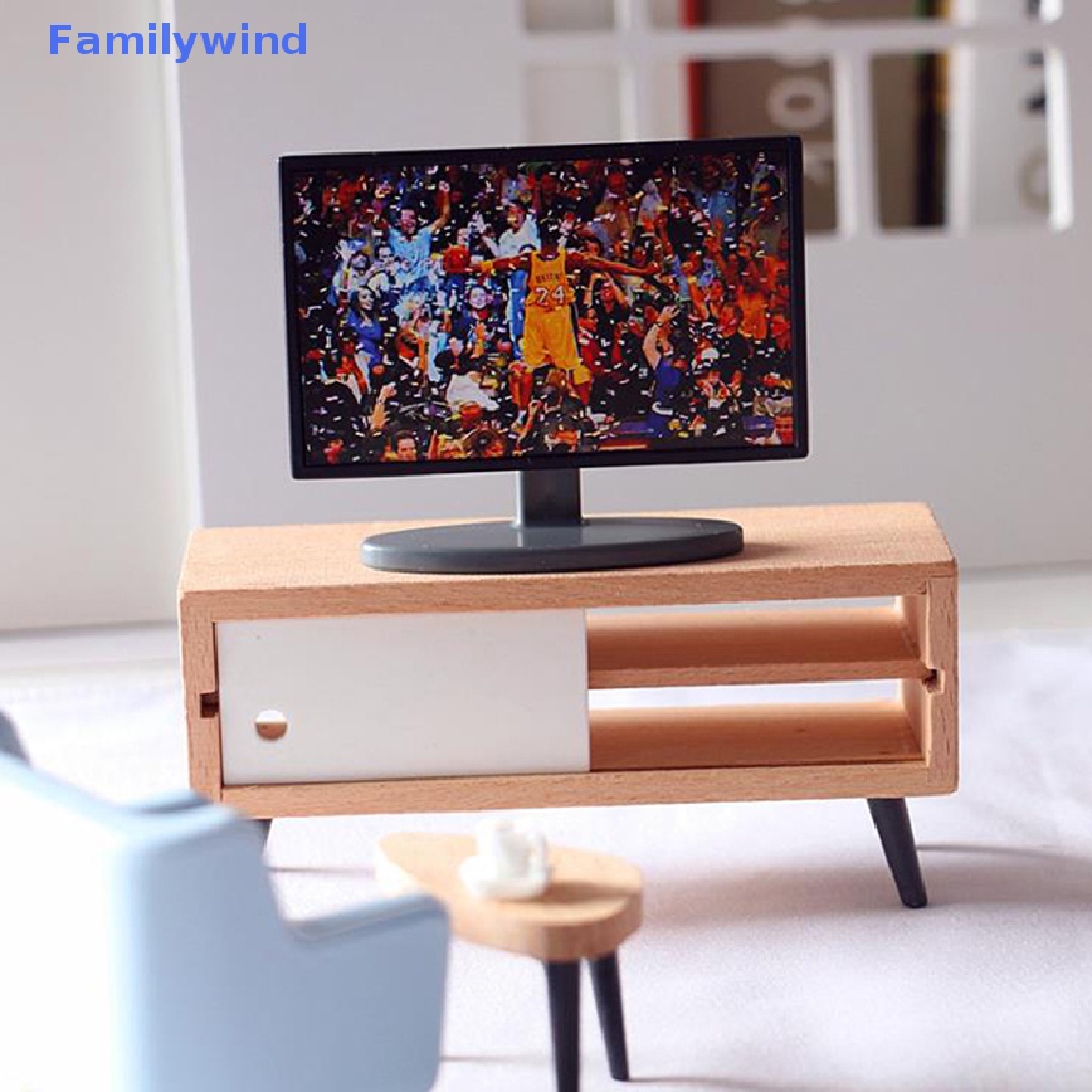 Mô Hình TV Phòng Khách Mini Tỉ Lệ 1: 12 Trang Trí Nhà Búp Bê