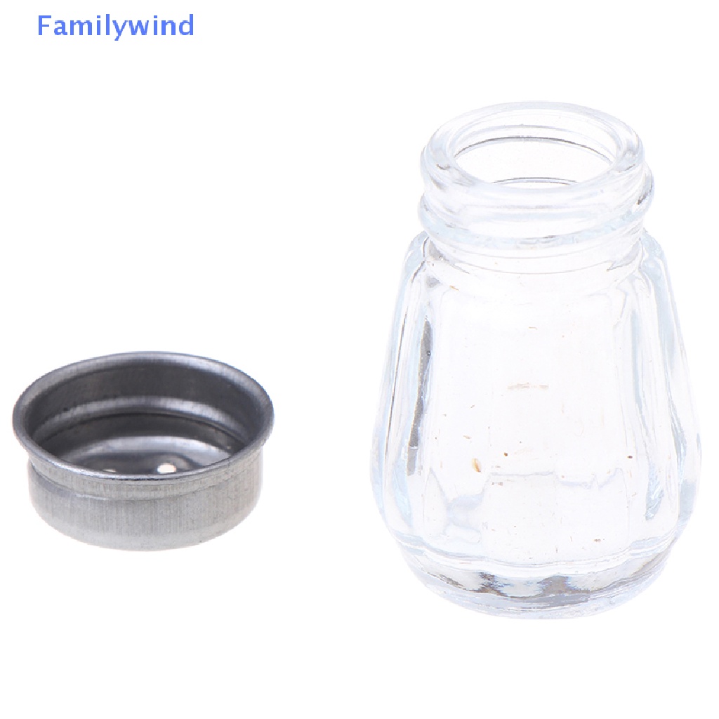 Set 2 Hũ Đựng Gia Vị Bằng Kính Thu Nhỏ 1: 6 Dùng Để Trang Trí Nhà Búp Bê