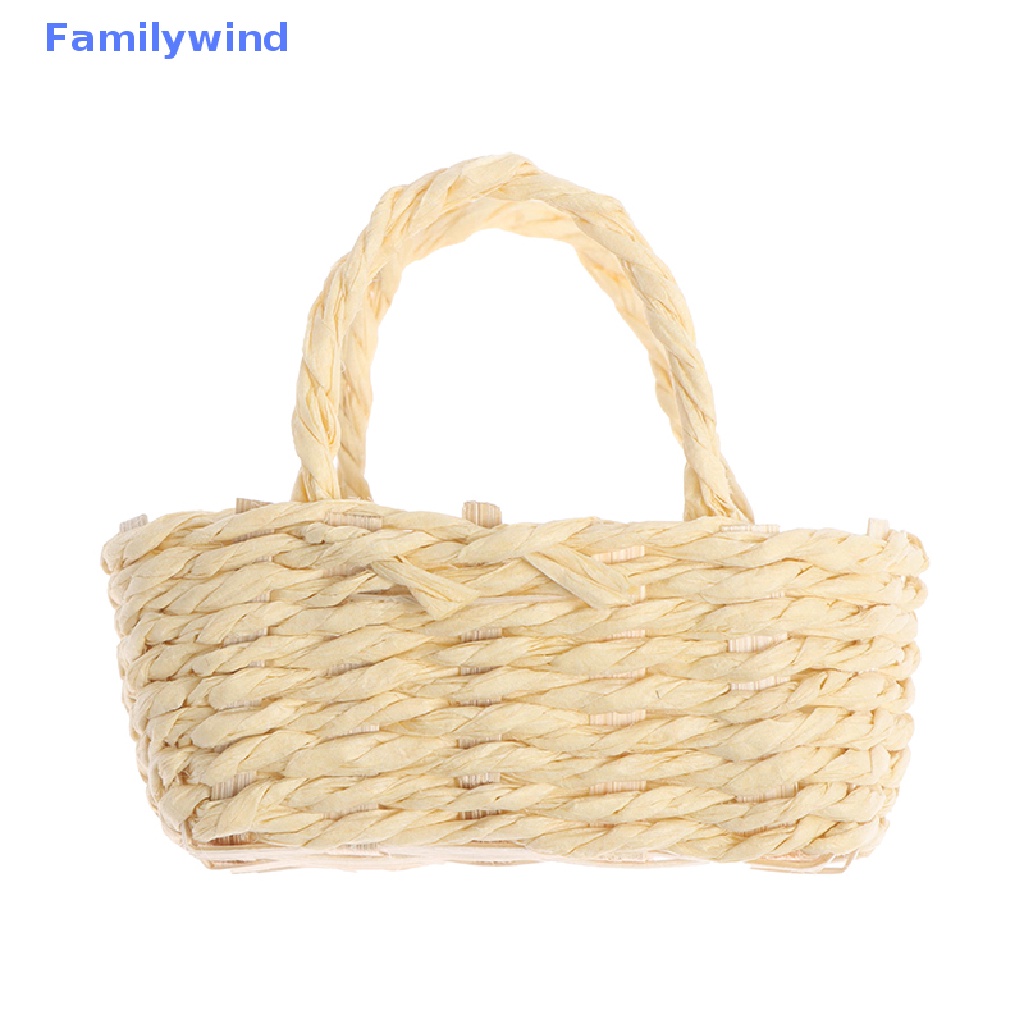 Giỏ Đan Mây Đựng Thực Phẩm Tỉ Lệ 1 / 12 Trang Trí Nhà Búp Bê