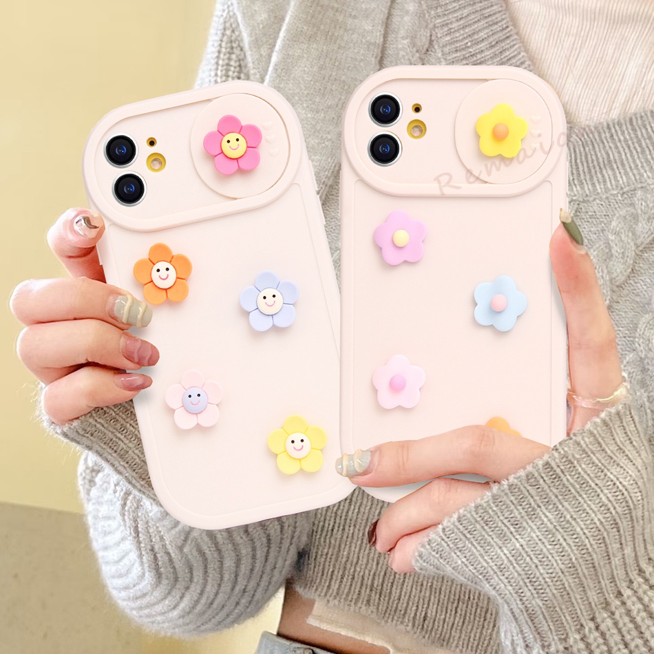 Ốp Điện Thoại Silicon Dẻo Hình Hoa 3D Cho iPhone 11 12 13 14 Pro MAX Plus X XR XS MAX 7 8 Plus SE 2020 11Pro 12pro