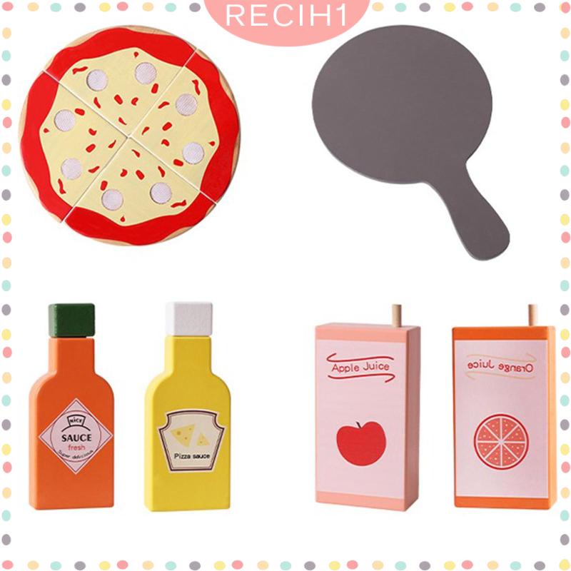 Bộ Đồ Chơi Bánh Pizza Bằng Gỗ Dành Cho Trẻ Em