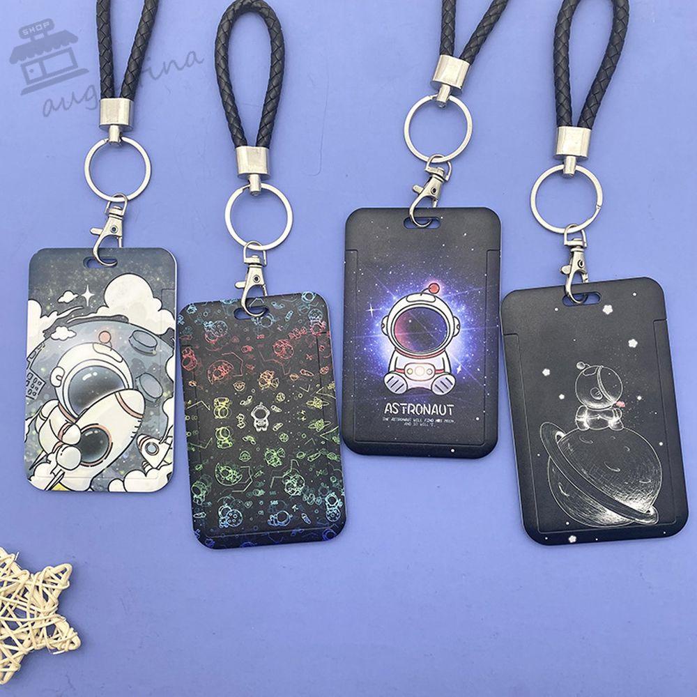 Bộ Dây Đeo Thẻ Đi Học / Xe Bus / Tàu / Phi Hành Gia Dáng Ngắn Kèm Móc Khóa Và Dây Treo Tiện Dụng