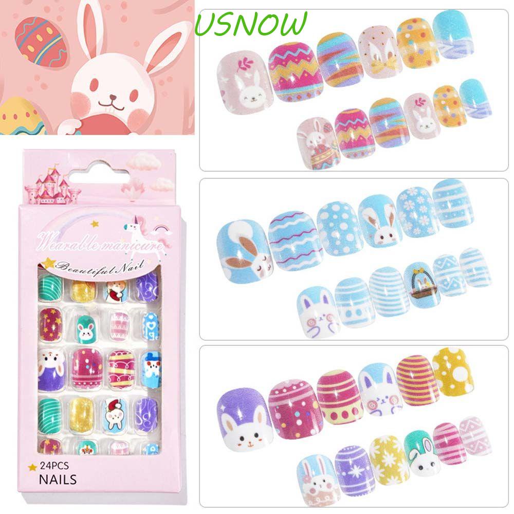 Bộ Móng Tay Giả Họa Tiết Hoạt Hình Dễ Thương Cho Bé