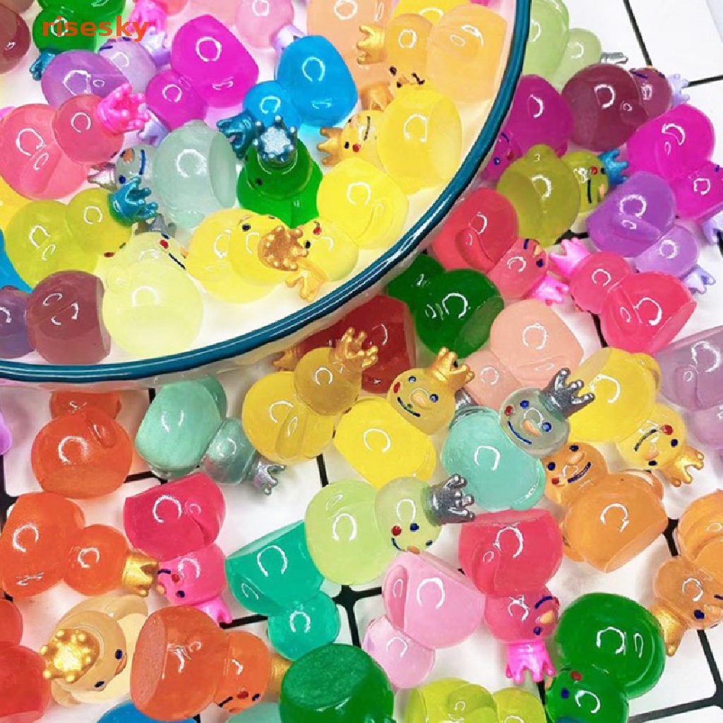 [risesky] Set 5 Tượng Nhỏ Phát Sáng Trong Bóng Tối Trang Trí Phong Cảnh