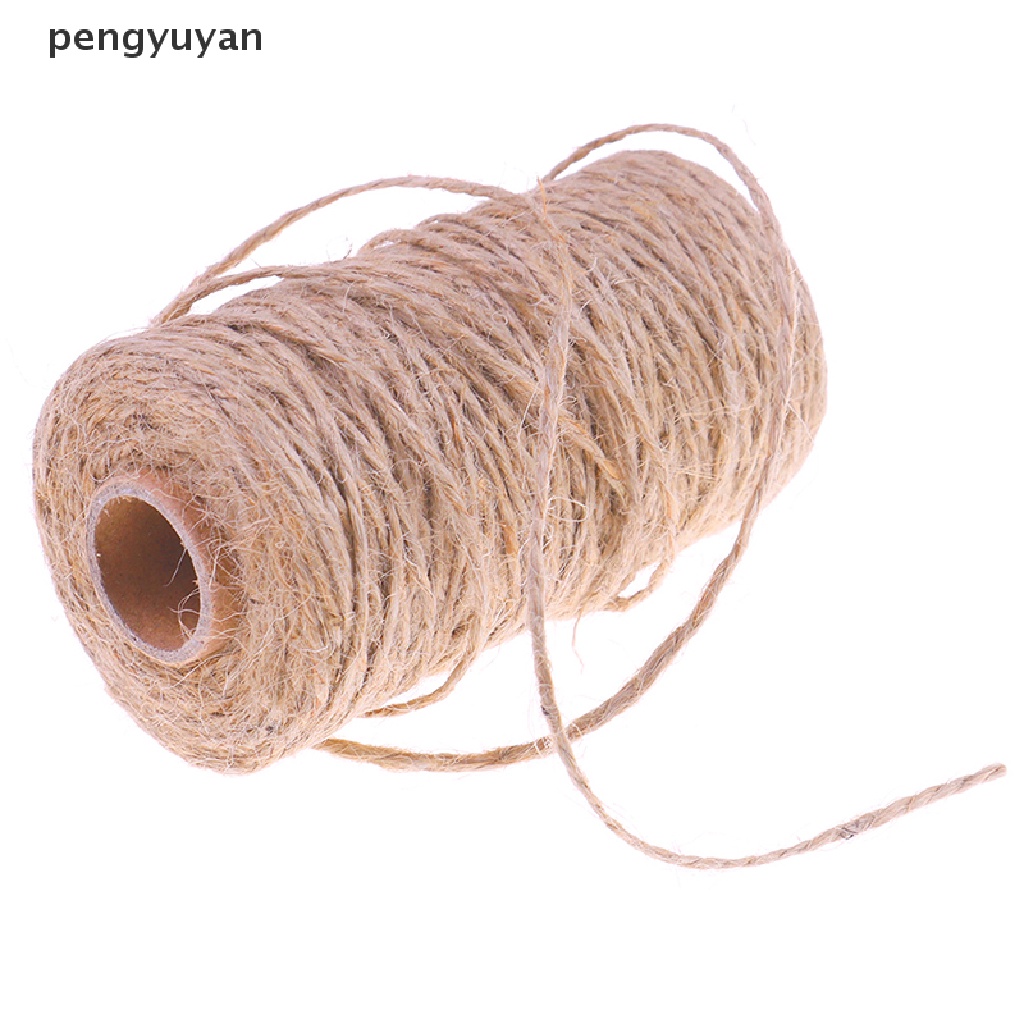 [pengyuyan] Cuộn Dây Đay Khô Tự Nhiên 100M Dùng Trang Trí Đồ Chơi Thủ Công DIY