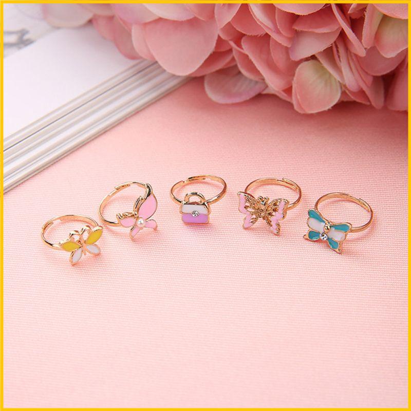 Bộ 5 Nhẫn Hoạt Hình Đồ Chơi Cho Trẻ Mẫu Giáo