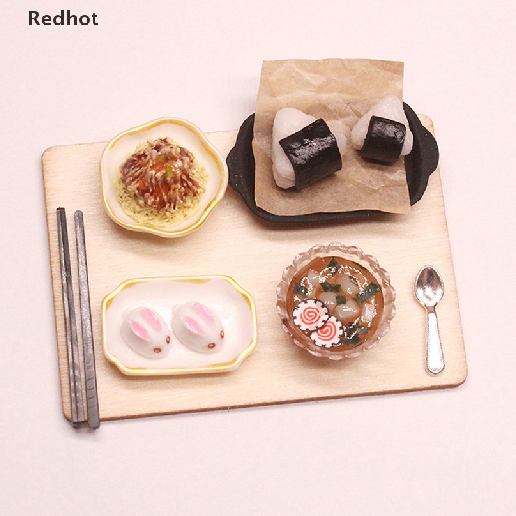 &lt; Redhot &gt; Bộ Đồ Ăn Sáng Trang Trí Nhà Búp Bê 1: 12