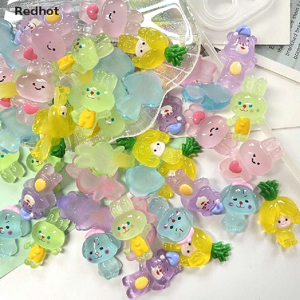 &lt; Redhot &gt; Set 5 Đồ trang trí Động Vật Hoạt Hình Phát Quang Trang Trí Nhà Cửa DIY