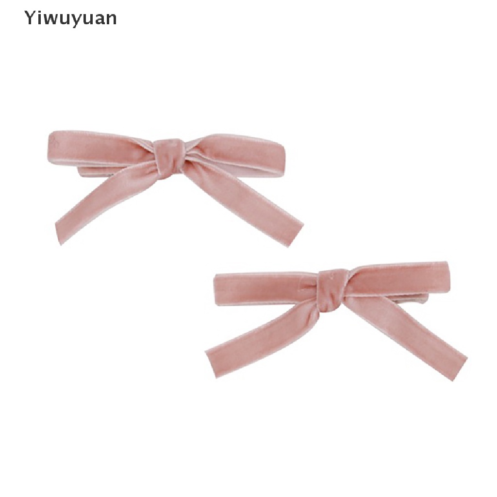 &lt; Yiwuyuan &gt; Kẹp Tóc Hình Nơ Bằng Nhung Phong Cách Vintage Cho Nữ Giảm Giá