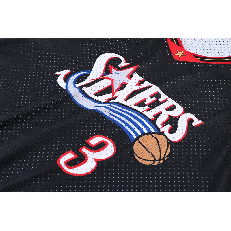 Áo Thun Bóng Rổ NBA Iverson 76Es Sát Nách Cổ V Kiểu Retro Chất Lượng Cao Cho Nam Và Nữ