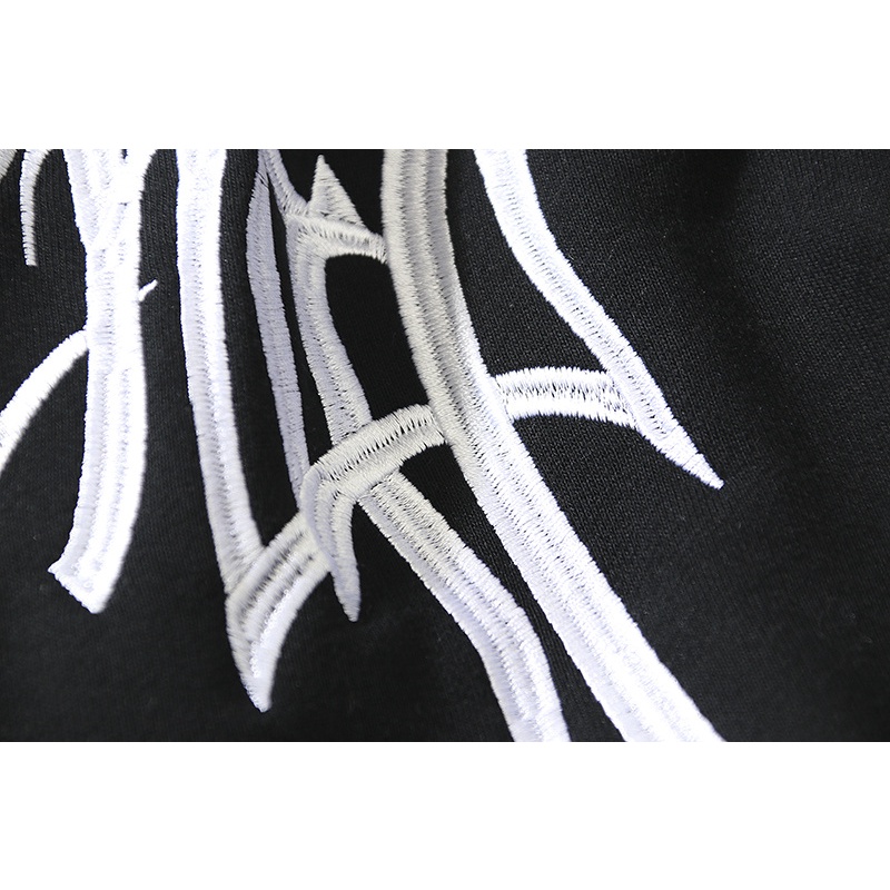 Quần Short Thể Thao Lưng Thun Thêu Chữ Cá Tính Cho Nam Và Nữ