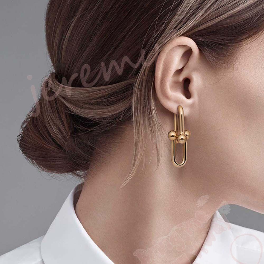 Khuyên Tai Hợp Kim Dáng Chữ U Sáng Tạo Mẫu 1