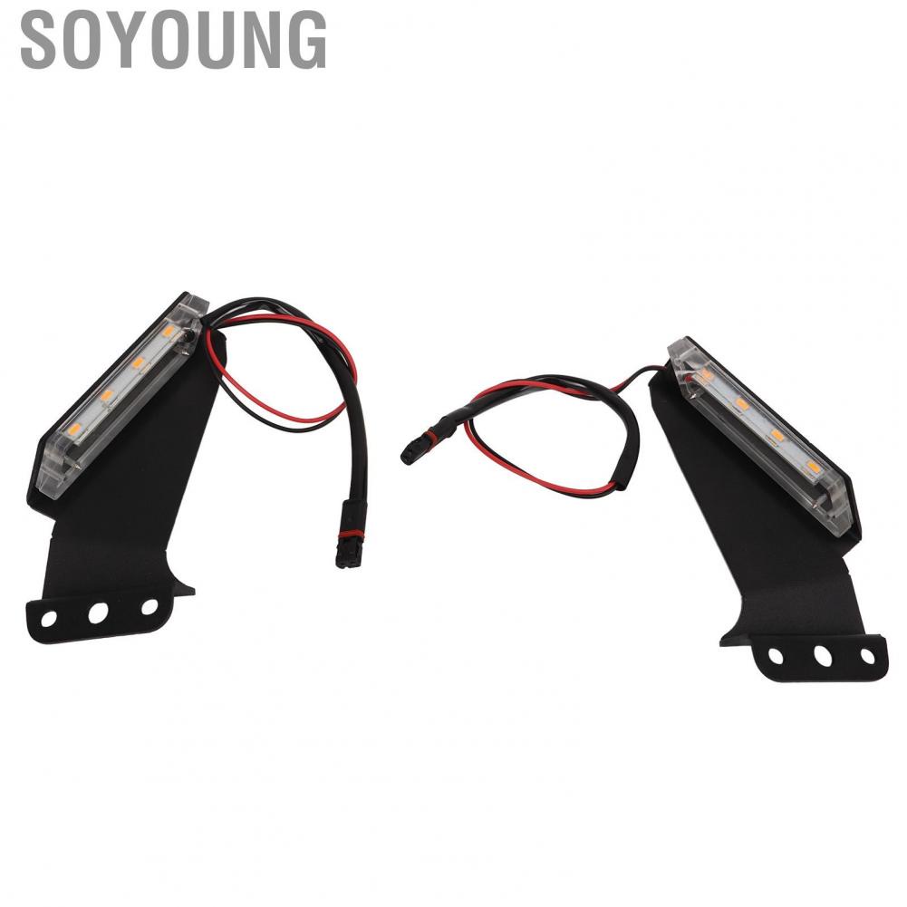 Soyoung Front Turn Signal Light  Easy Install 12V 1.5W Amber Transparent Lens Invisible Wing Indicator for S1000RR