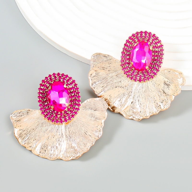 Bông Tai Hình Học Đính Pha Lê Phong Cách Vintage Thời Trang Cho Nữ