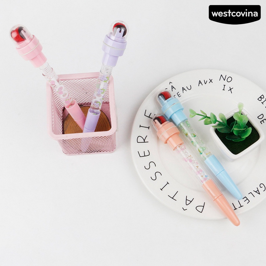 [COD]♪Bút Mực Gel Đa Năng 4 Trong 1 in Họa Tiết Trái Cây Hoạt Hình Dễ Thương