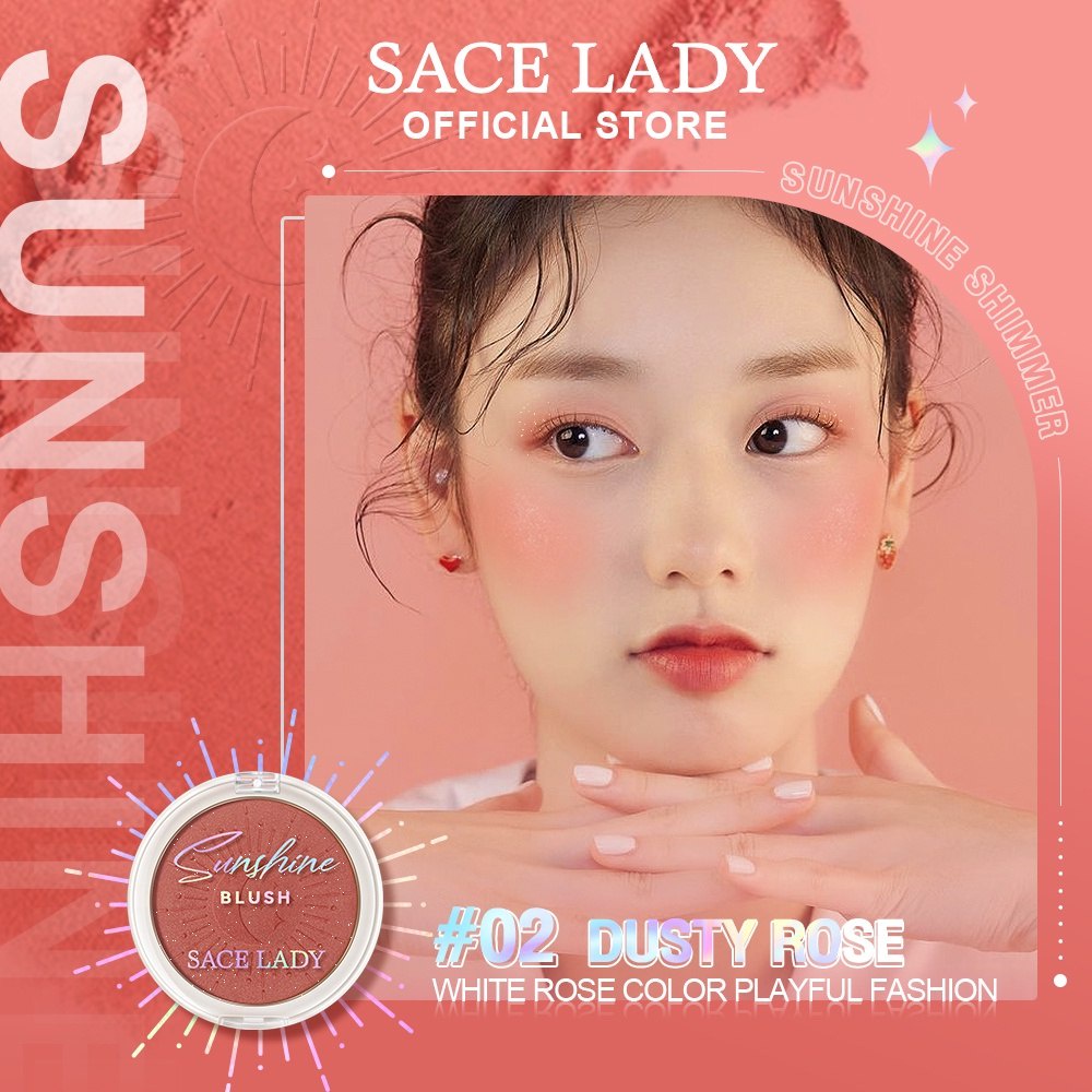 Phấn má hồng 3 màu SACE LADY Sunshine Blush 6g [nội địa Trung]