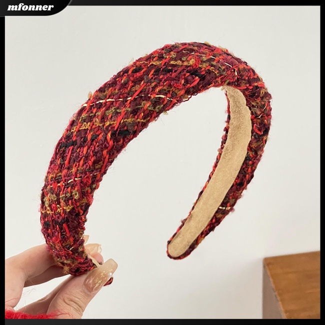 Băng Đô Cài Tóc Viền Lông Nhung Đơn Giản Phong Cách Retro Pháp Cho Nữ