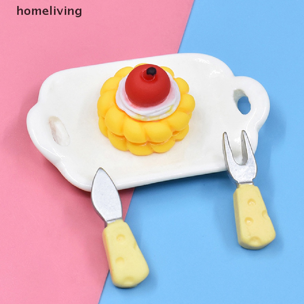 Set 10 Mô Hình Bánh Ngọt / Món Tráng Miệng Trang Trí Nhà Búp Bê DIY