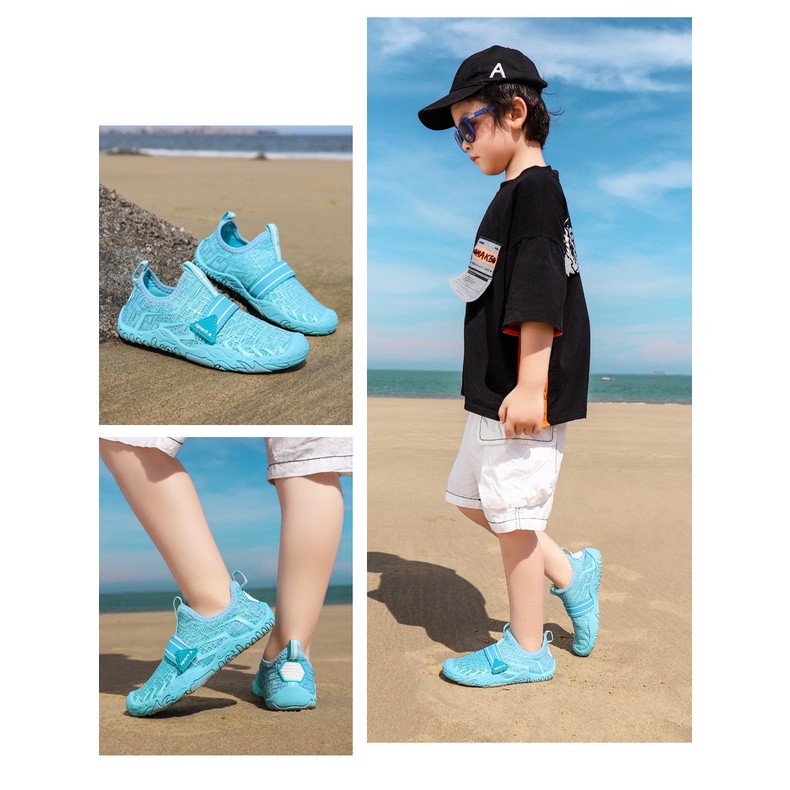Giày Thể Thao Phối Lưới Thời Trang Đi Biển Cho Bé