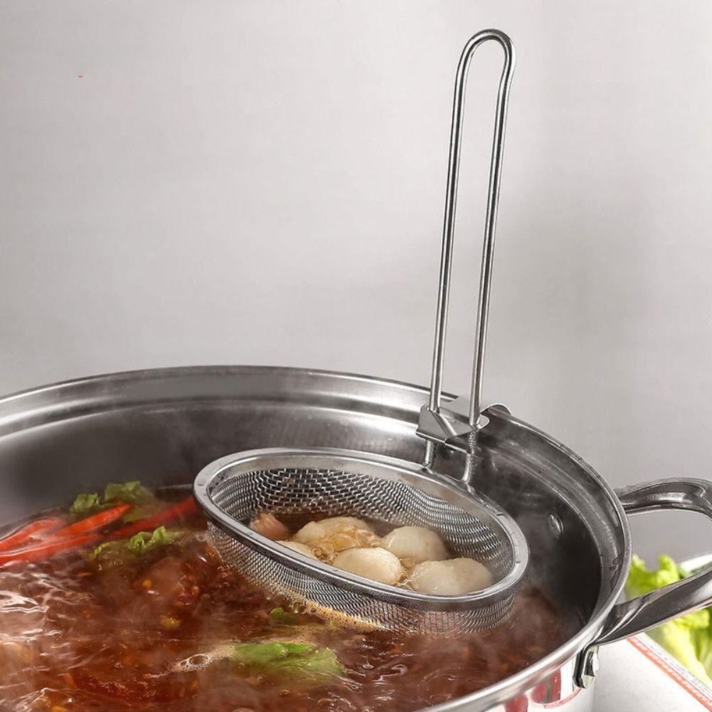 Rổ Chiên Khoai Tây Kèm Muỗng Bằng Thép Không Gỉ