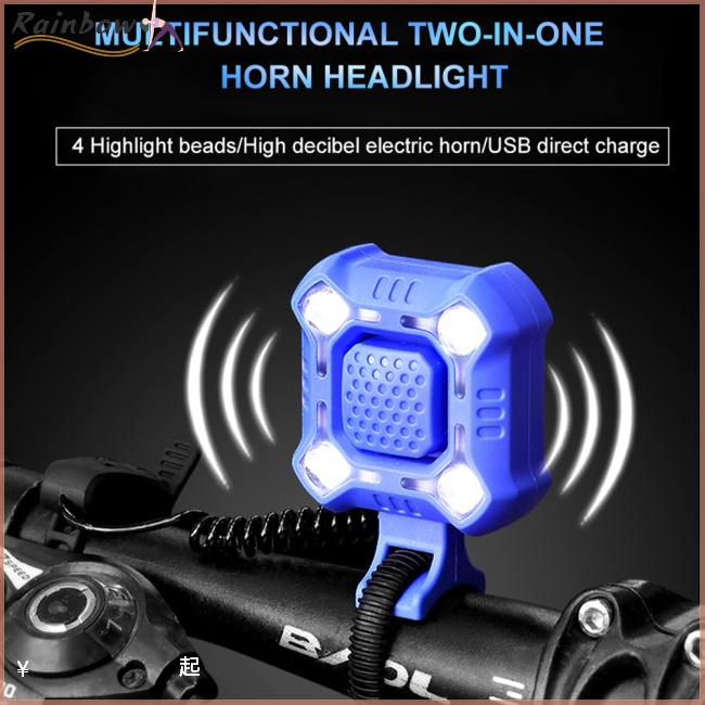 Đèn Pha Xe Đạp Leo Núi 140Db 4 Chế Độ Kèm Sạc Tiện Dụng Chất Lượng Cao