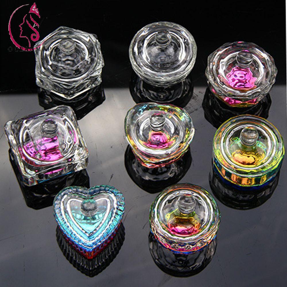 1 Cốc Rửa Cọ Vẽ Móng Tay Nghệ Thuật Chuyên Nghiệp Với Nắp Đậy Acrylic