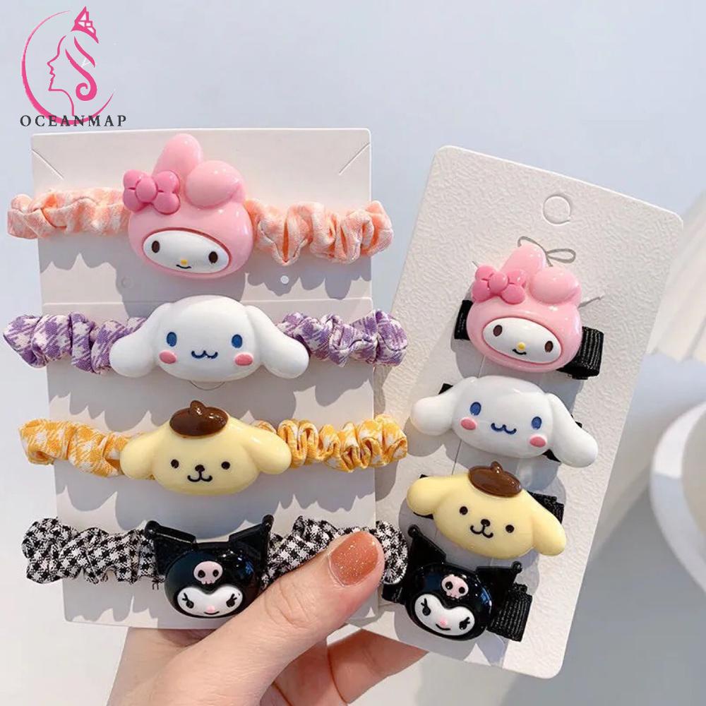 Dây Buộc Tóc Cao Su Co Giãn Họa Tiết Hoạt Hình Cho Nữ Giá Đỡ