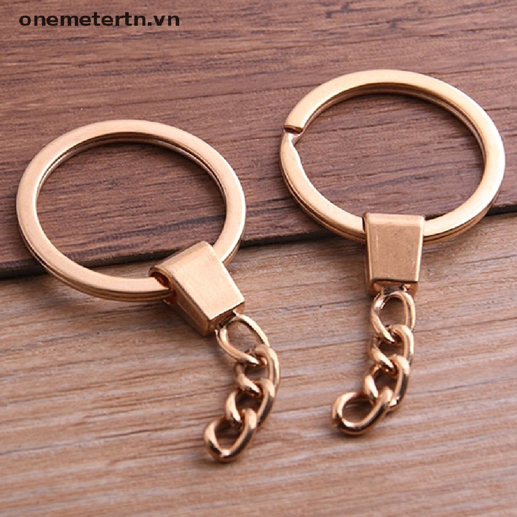 Set 10 Vòng Kim Loại Ngắn 30mm Dùng Làm Móc Khóa DIY