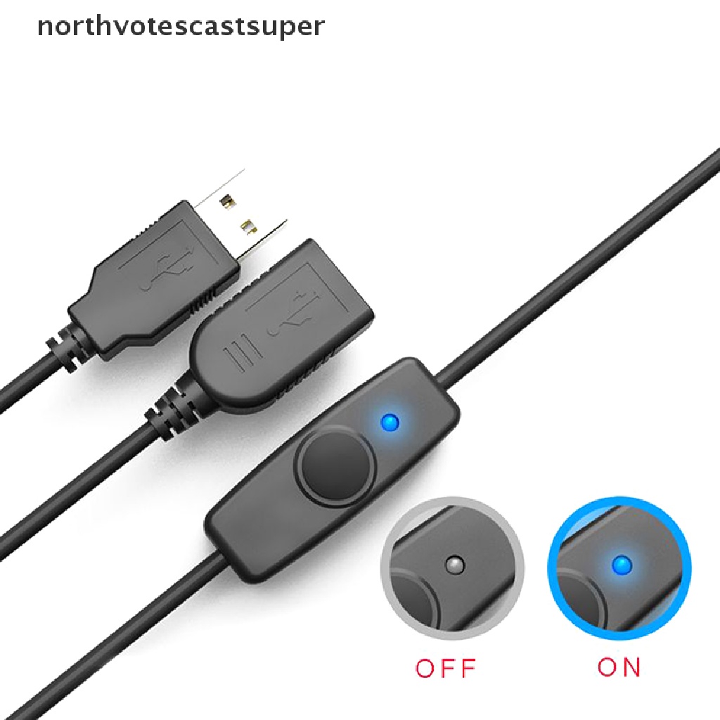 Dây Cáp USB 2.0 Có Công Tắc Bật / Tắt Đèn LED NVCS