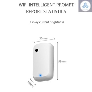 Tuya ZigBee Light Sensor Intelligent Home Illumination Sensor Linkage Control Brightness Sensor Work with Tuya Device Compatible with Alexa Google Home