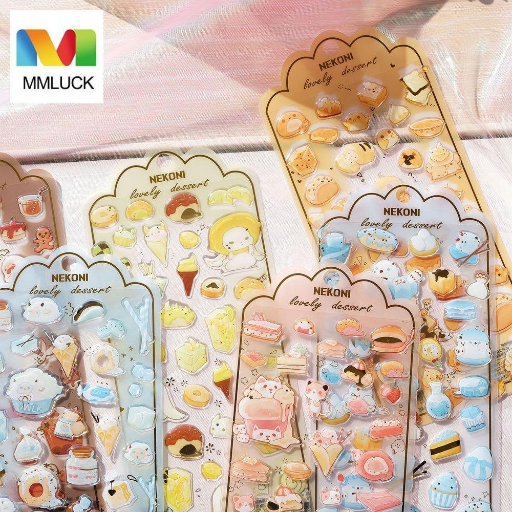 Miếng Dán Họa Tiết Hoạt Hình 3D Tự Dính Trang Trí Sổ Tay / Nhật Ký