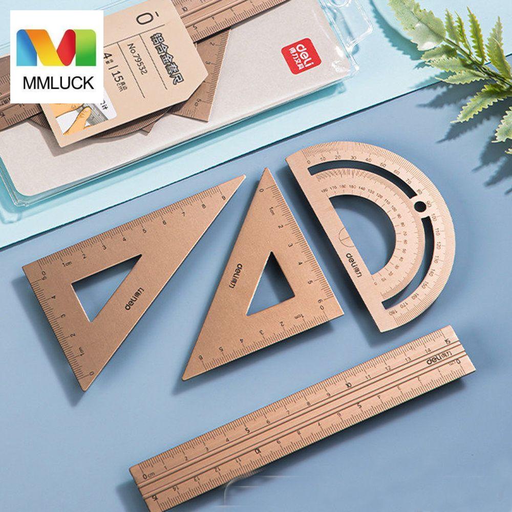 Bộ thước kẻ MMULCK chất liệu nhôm dạng thẳng nhỏ gọn tiện dụng