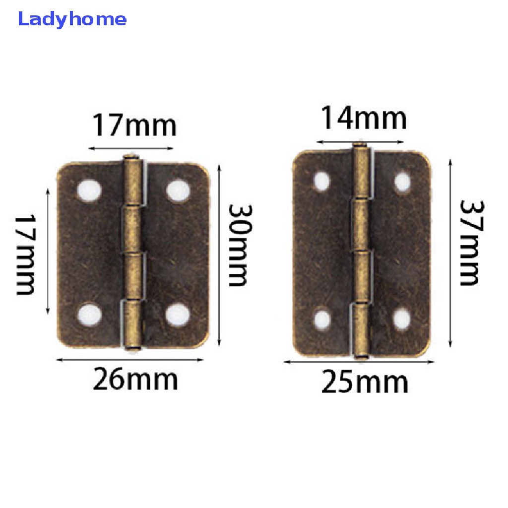 Set 10 Bản Lề Cửa Kim Loại Mini Kèm Ốc Vít Tiện Dụng