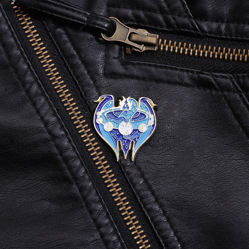 Huy hiệu cài áo MISS ZOE thiết kế rồng mặt trăng hoạt hình đáng yêu xinh xắn